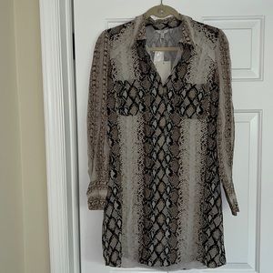NWT Joie Talma Snakeskin Print Shirtdress Size Small
